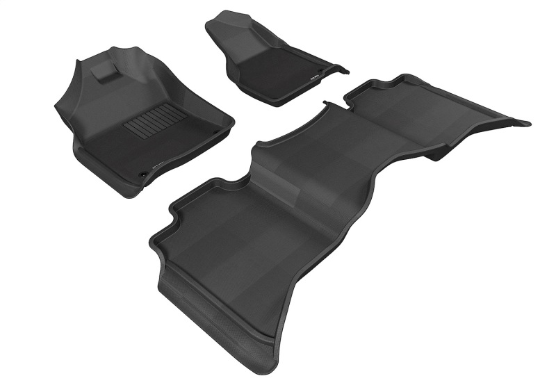 Dodge Ram 3500 Mega Cab Floor Mats - 3D MAXpider - Kagu - Black - `12-`24